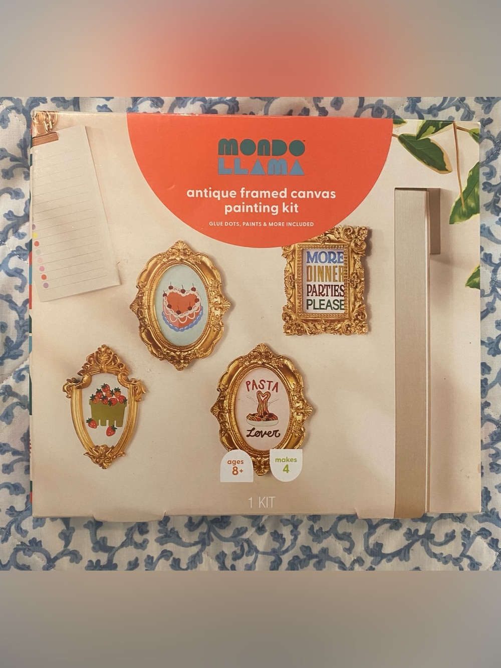 Mondo Llama Antique Framed Canvas Painting Kit Makes 4 New Craft Set